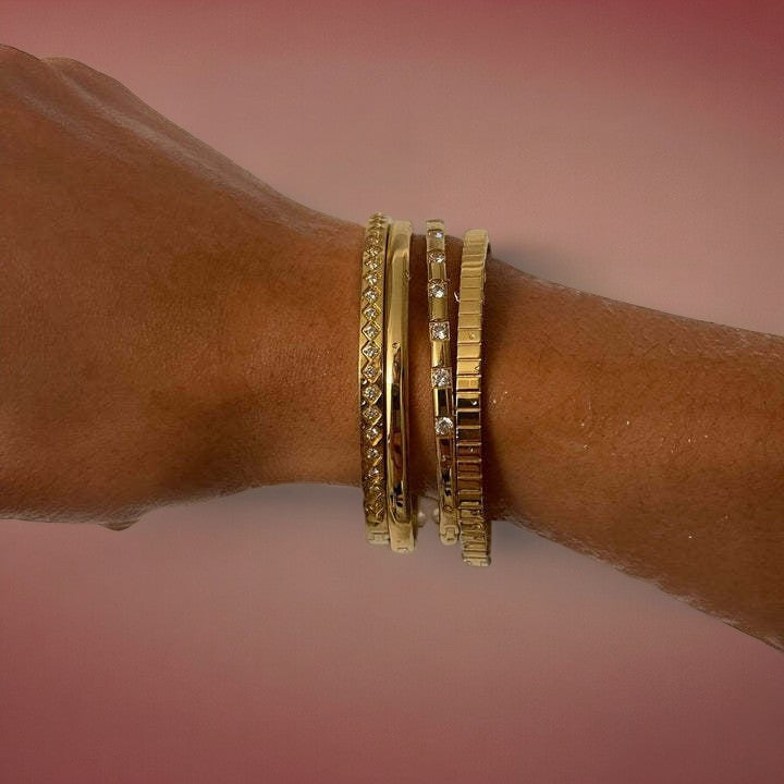 Pulsera retro oro dorado