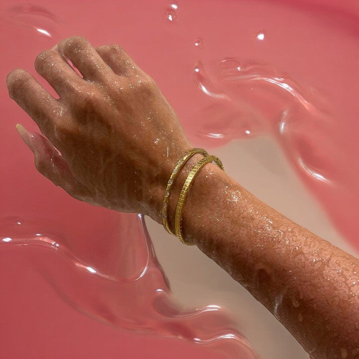 Pulsera retro oro dorado